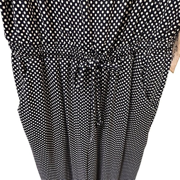 NWT‎ Indigo Rose Navy & White Polka Dot Romper Women's Small - Picture 8 of 12